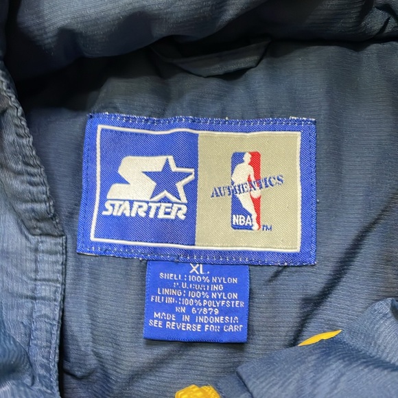 Vintage STARTER Indiana Pacers Pullover Puffer Coat - Picture 4 of 4